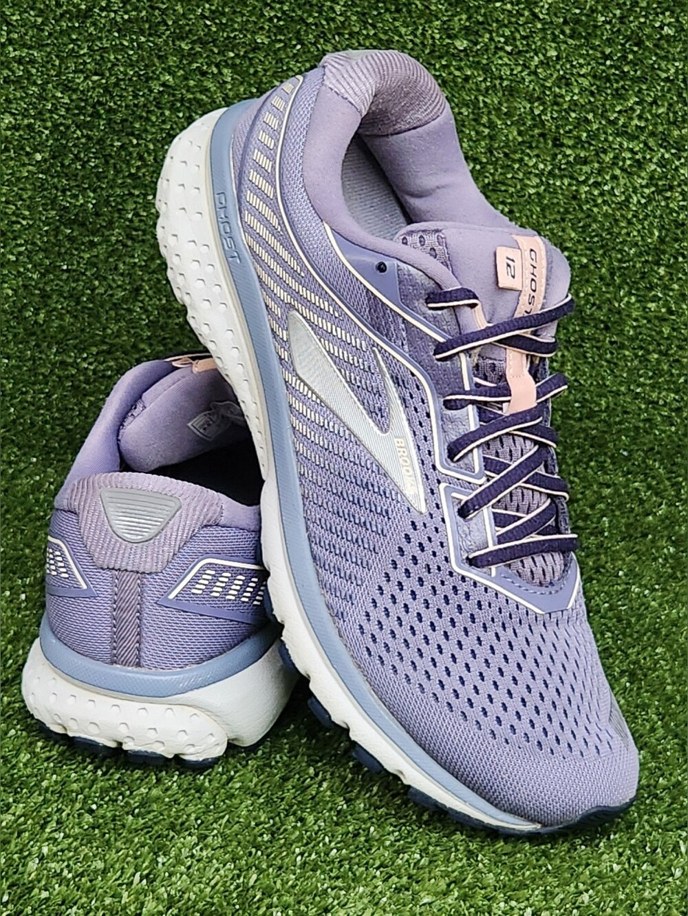 Brooks Women's Size 9.5 Ghost 12 Granite Peach Athletic Running Sneakers Shoes